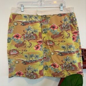 Women’s Vintage Old Navy Hawaiian Print Cotton Skirt
